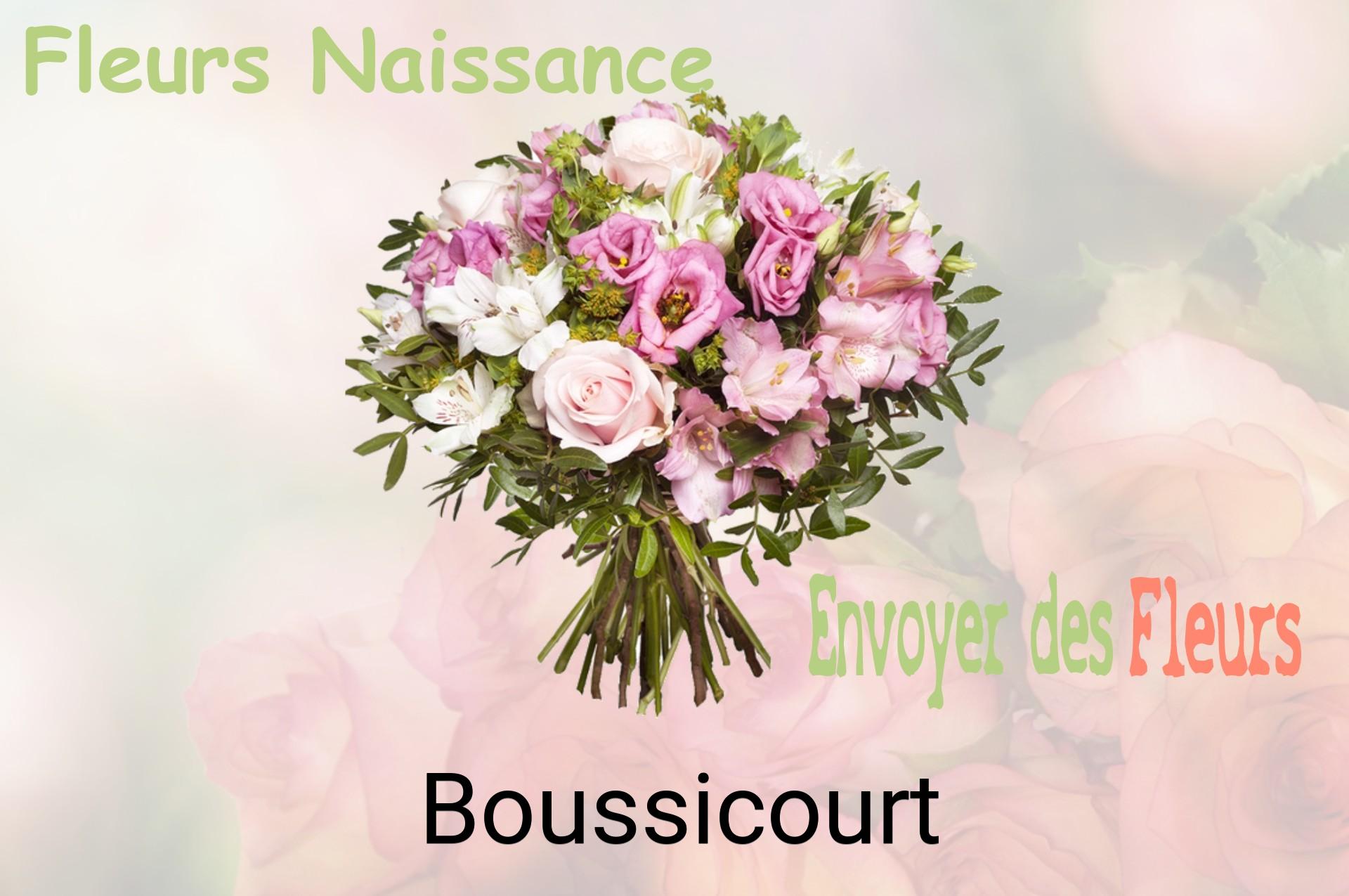 Bouquet de fleurs de naissance livré à Boussicourt