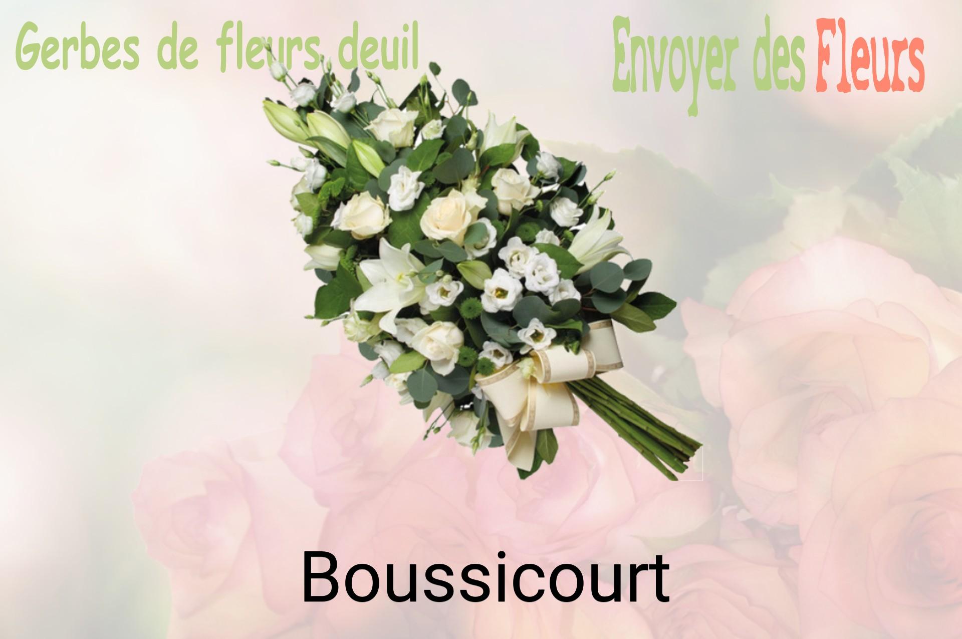 Gerbe de fleurs de deuil livrée à Boussicourt